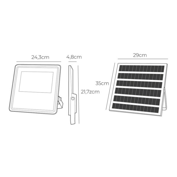 Flutlicht EDM 31858 Slim 200 W 1800 Lm Solar (6500 K) – Bild 6