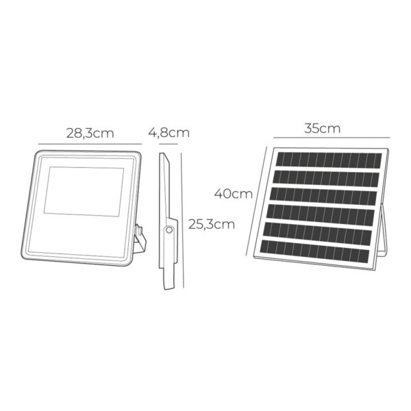 Flutlicht EDM 31859 Slim 300 W 2500 lm Solar (6500 K) – Bild 6