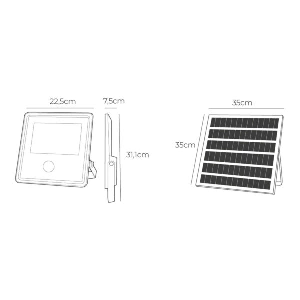 Flutlicht EDM 31863 300 W 1800 Lm 3500 lm Solar Bewegungsmelder (6500 K) – Bild 6