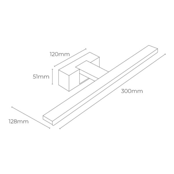 Wandleuchte EDM 32432 F 6 W 600 lm 30 x 12,8 x 5,1 cm LED – Bild 3