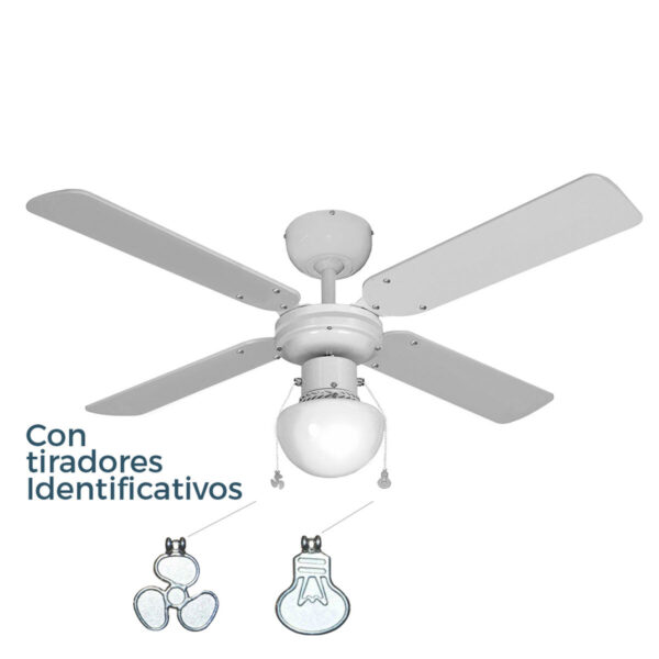 Deckenventilator mit Lampe EDM 33800 Caribe Weiß 50 W – Bild 3