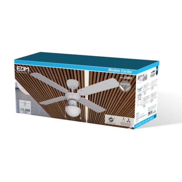 Deckenventilator mit Lampe EDM 33800 Caribe Weiß 50 W – Bild 7