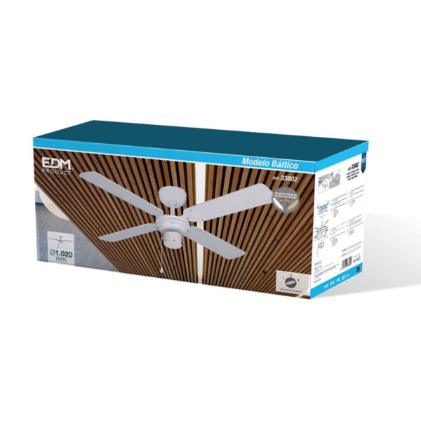 Deckenventilator EDM 33802 Báltico Weiß 50 W ø 102 cm – Bild 5