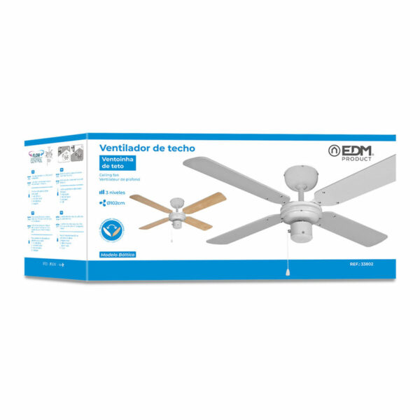 Deckenventilator EDM 33802 Báltico Weiß 50 W ø 102 cm – Bild 4