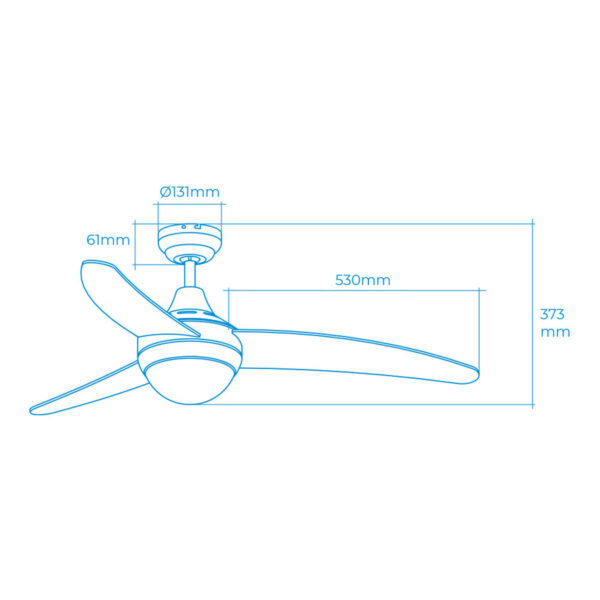 Deckenventilator mit Lampe EDM 33803 Egeo Weiß 60 W – Bild 7