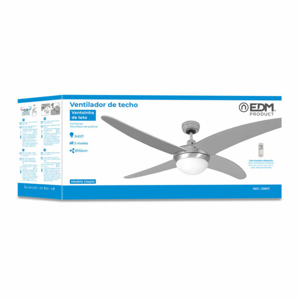 Deckenventilator mit Lampe EDM 33807 Caspio Silberfarben 60 W – Bild 5