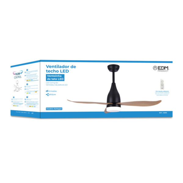 Deckenventilator mit Lampe EDM 33815 Kattegat Schwarz 15 W 18 W 2190 Lm – Bild 4