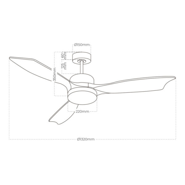 Deckenventilator mit Lampe EDM 33821 Báltico 20 W 2190 Lm – Bild 7