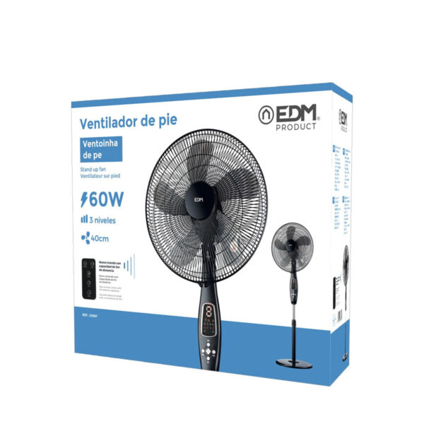 Freistehender Ventilator EDM 33967 Schwarz 60 W – Bild 3