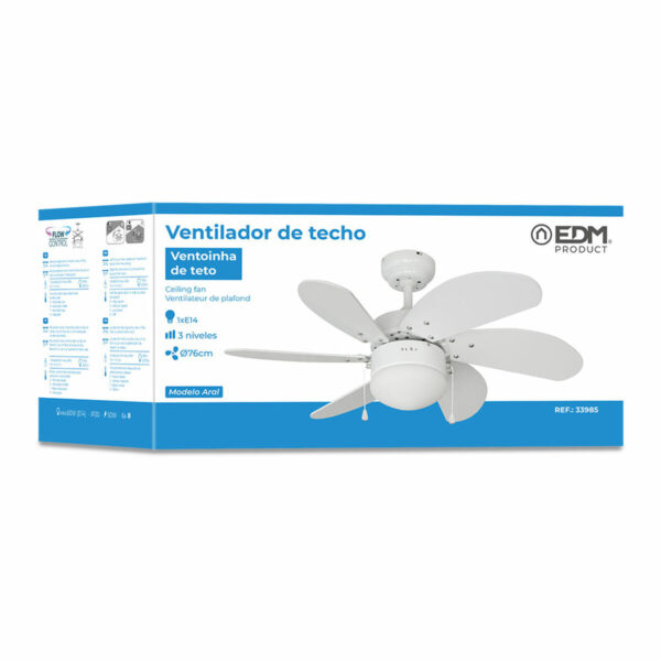 Deckenventilator mit Lampe EDM 33985 Aral Weiß 50 W – Bild 5