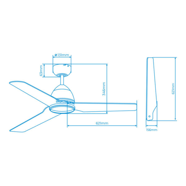 Deckenventilator EDM 33986 Java Weiß 60 W Ø 130 cm – Bild 4