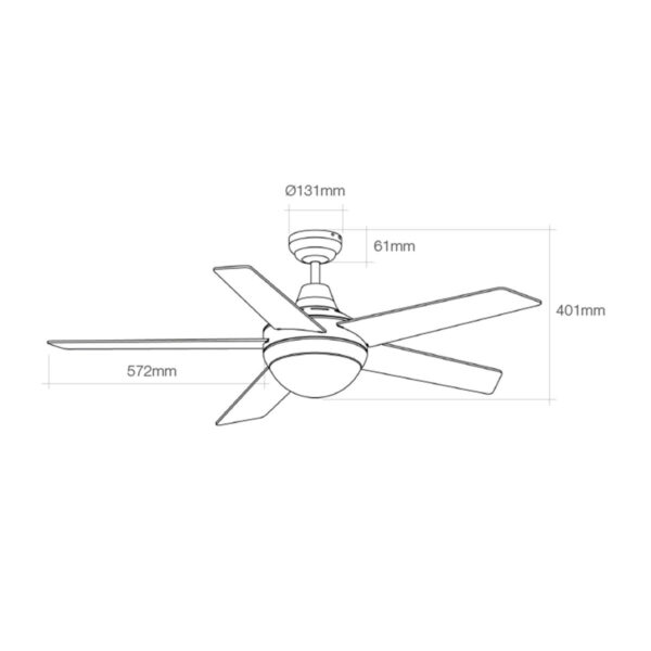 Deckenventilator mit Lampe EDM 33988 Adriatico Weiß 60 W – Bild 3