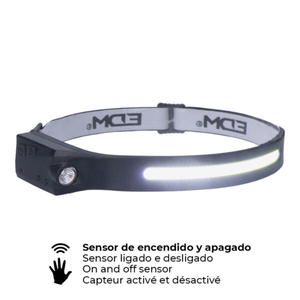 LED-Kopf-Taschenlampe EDM 36127 Cob + Spot 3 W 8 W 90 Lm 280 lm – Bild 3