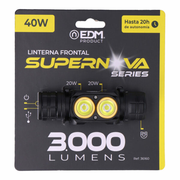 LED-Kopf-Taschenlampe EDM 36160 Supernova 40 W 3000 lm – Bild 7