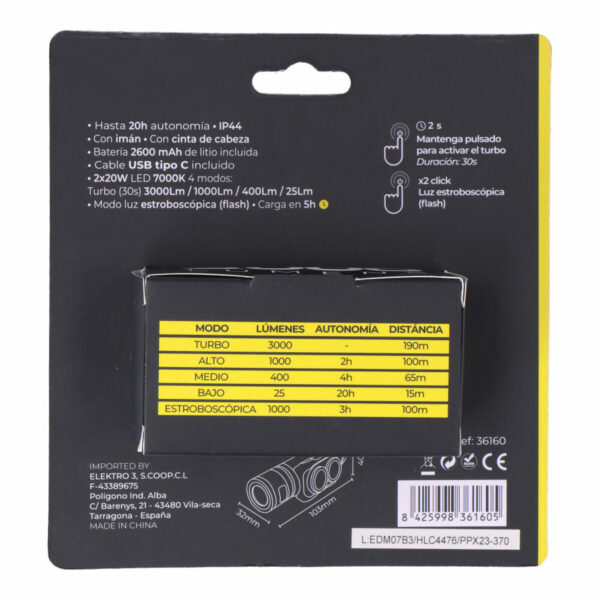 LED-Kopf-Taschenlampe EDM 36160 Supernova 40 W 3000 lm – Bild 8