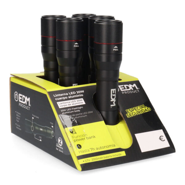 Taschenlampe EDM 36445 20 W 1800 Lm Power Bank Aufladbar – Bild 5