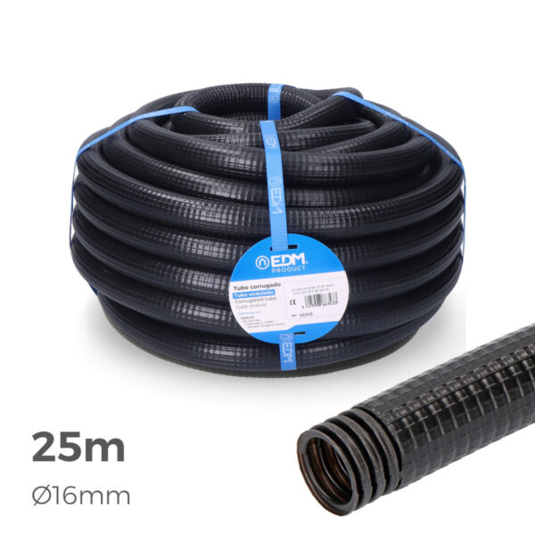 Gewellt EDM 66344 Ferroplast  Ø 25 mm Außenbereich Gefüttert (25 m) (1 Stück) – Bild 2