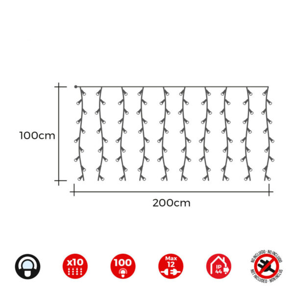LED-Lichtvorhang EDM 71260 Easy-Connect 1,8 W 2 x 1 m – Bild 3