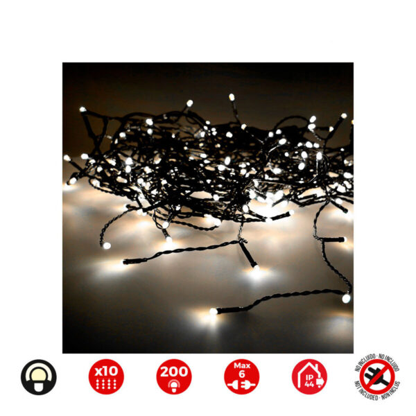 LED-Lichtvorhang EDM 71263 Easy-Connect 3,2 W Warmes licht Warmes Weiß 2 x 2 m – Bild 2