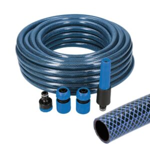 Schlauch-Set mit Zubehör EDM 74098 5/8″ 20 mm x 15 m Blau (15 m)