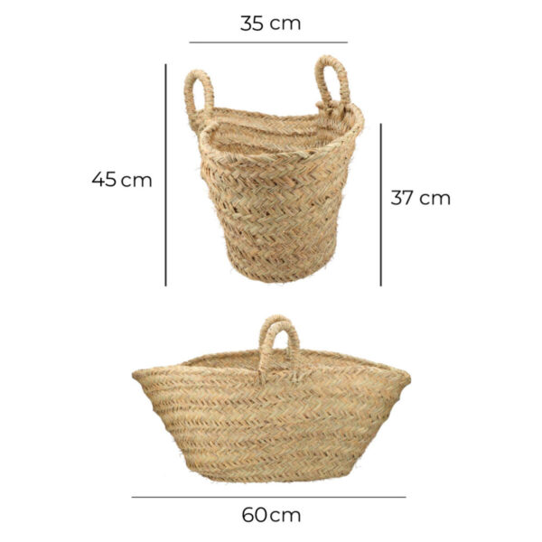 Korb für Brennholz EDM Esparto 60 x 35 x 45 cm 60 x 45 x 35 cm Oval – Bild 5