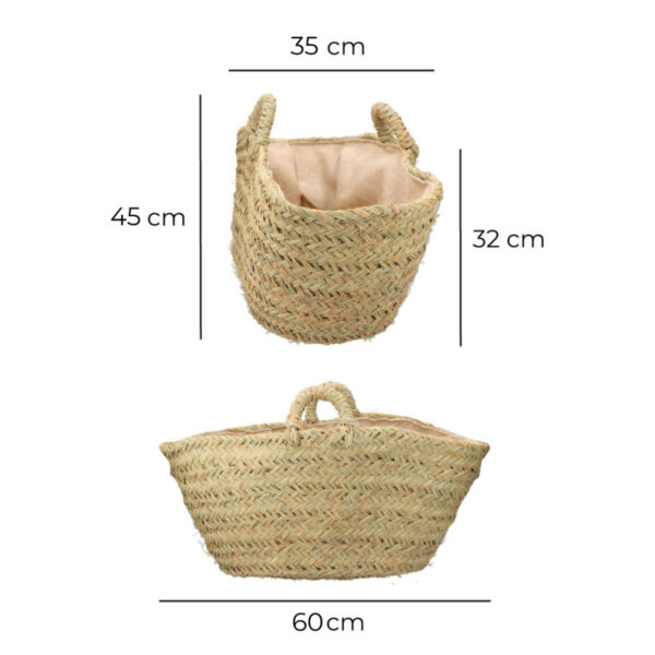 Korb für Brennholz EDM Esparto 60 x 35 x 45 cm 60 x 45 x 35 cm Oval – Bild 5