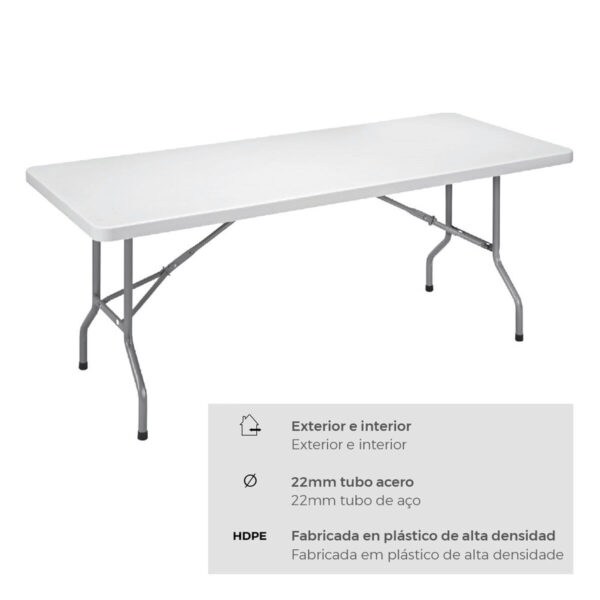Table Klapptisch EDM 75130 Weiß – Bild 3