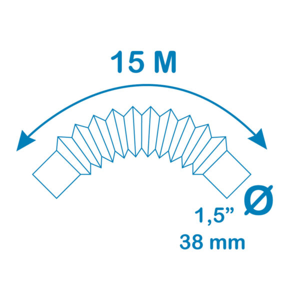 Schlauch EDM 81018 Blau 15 m Ø 3,8 cm Ø 38 mm – Bild 2