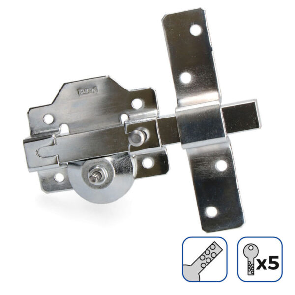 Sicherheitsschloss EDM 85196 Nickel Stahl – Bild 2