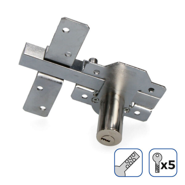 Sicherheitsschloss EDM 85196 Nickel Stahl – Bild 3