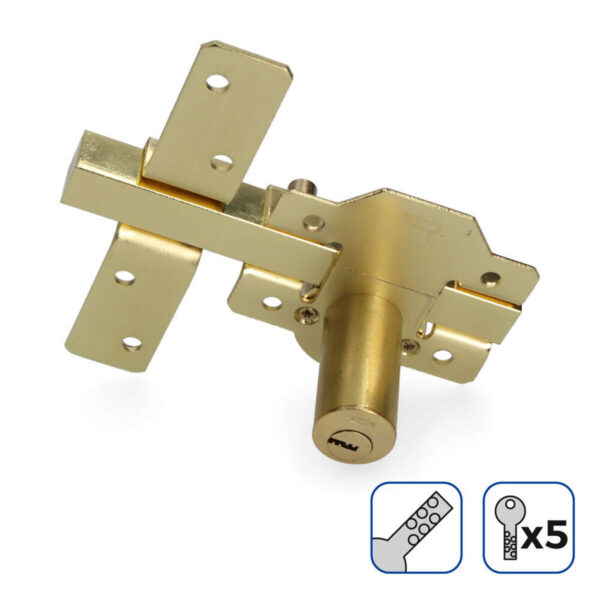 Sicherheitsschloss EDM 85197 Gold Stahl – Bild 3