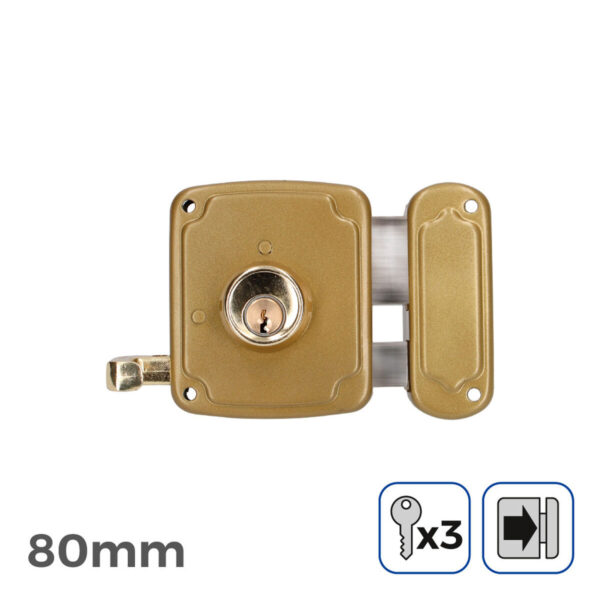 Schloss EDM 85261 Stahl 80 x 94 mm obenauf legen – Bild 2