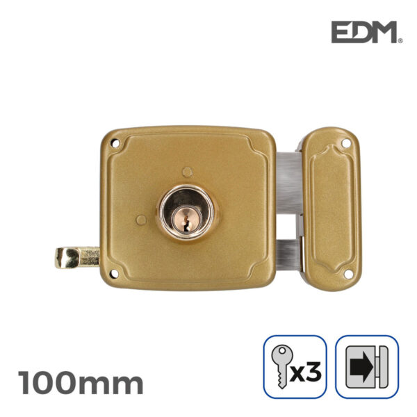 Schloss EDM 85262 Stahl 100 x 94 mm obenauf legen – Bild 2