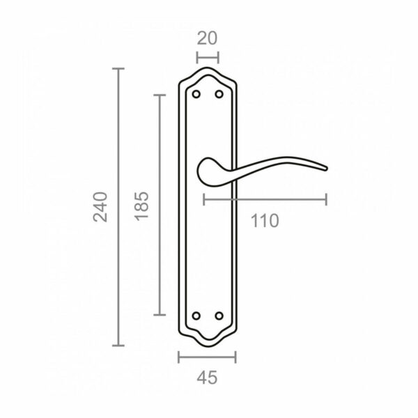 Griffe-Set EDM 85430 1777 24 x 4,5 cm – Bild 3