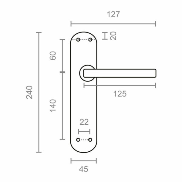 Griffe-Set EDM 85434 606 24 x 4,5 cm – Bild 3