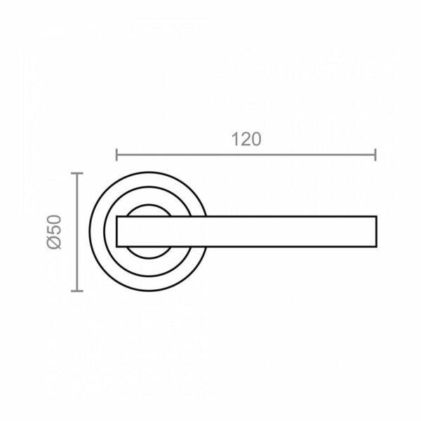 Griff mit Türrosette EDM 85437 606 Aluminium Ø 50 mm – Bild 3
