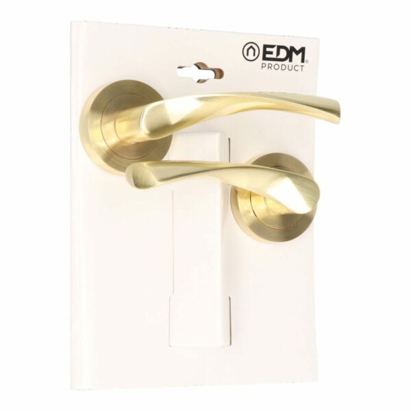 Griffe-Set EDM 86031 707 Aluminium Ø 6,5 x 12 cm Messing Gold – Bild 2