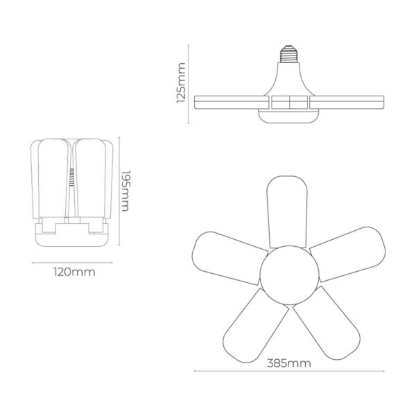 LED-Lampe EDM 98909 45 W E27 4265 Lm Multidirektionales (6500 K) – Bild 6