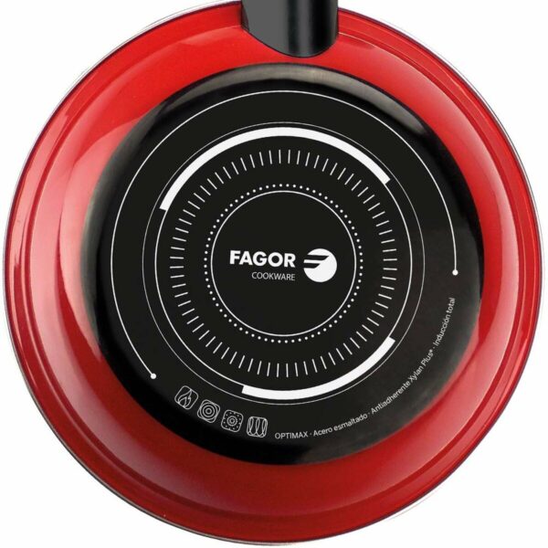 Pfanne FAGOR Optimax Rot Emaillierter Edelstahl (Ø 24 cm) – Bild 2