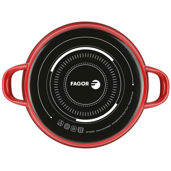 Kasserolle FAGOR Optimax Rot Emaillierter Edelstahl (Ø 20 x 10 cm) – Bild 3