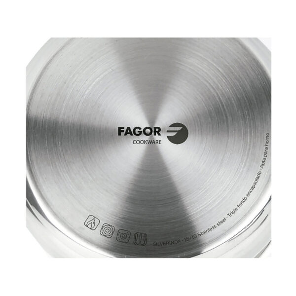 Kasserolle FAGOR Edelstahl 18/10 Verchromt (Ø 24 cm) – Bild 2