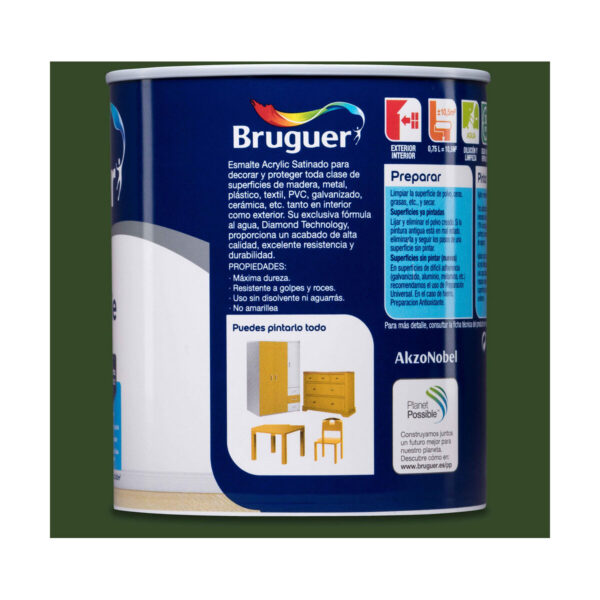 Acryl-Emaille Bruguer 5057506 Galicia Green 750 ml Satin – Bild 3