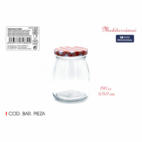 Glasbehälter Mediterraneo Mehrzweck 190 ml Glas (48 Stück) – Bild 2