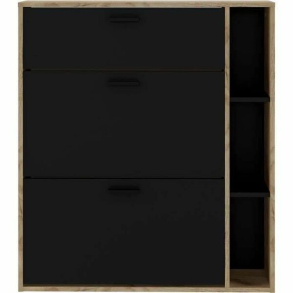 Schuhschrank Leona Braun Eg Melamine 90 x 25 x 102 cm – Bild 3