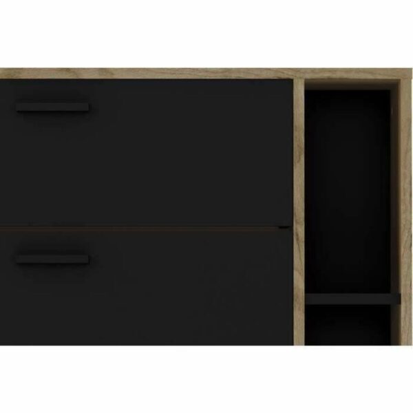 Schuhschrank Leona Braun Eg Melamine 90 x 25 x 102 cm – Bild 4