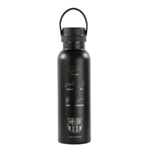 Thermosflasche F.C. Barcelona Black Schwarz Silikon Edelstahl
