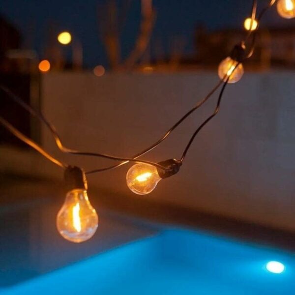 LED-Lichterkette New Garden Allegra 8 m 10 Weiß/Schwarz Solar – Bild 2