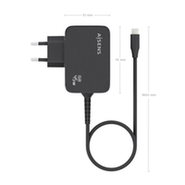 Wandladegerät Aisens ASCH-1PD45WL032-BK Schwarz 45 W (1 Stück) – Bild 2