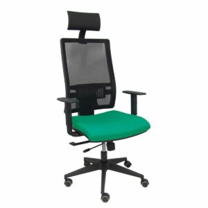 Bürostuhl mit Kopfstütze Piqueras y Crespo B10CRPC Smaragdgrün