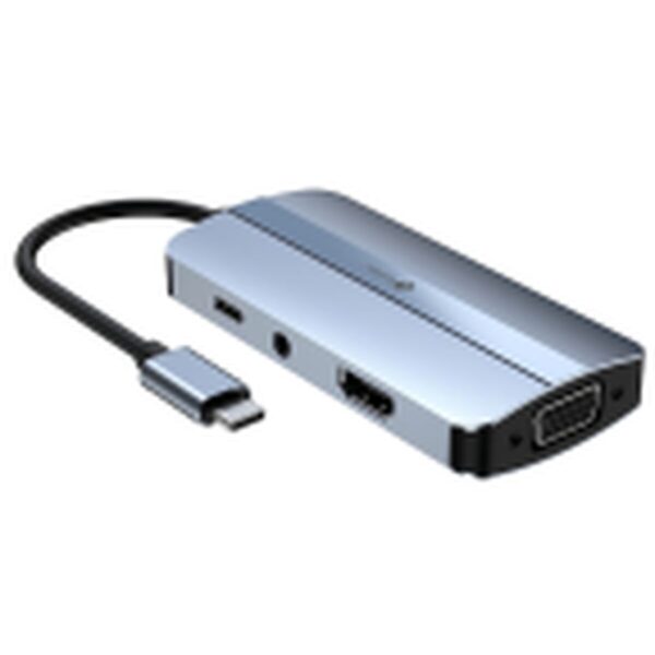 Hub USB LEOTEC LEDS04 Grau